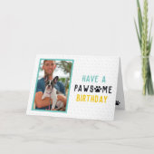 Franse Bulldog Pawsome Birthday Kaart (Voorkant)