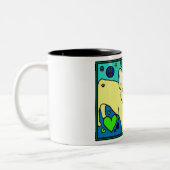 Franse Bulldog Peace Tweekleurige Koffiemok (Links)