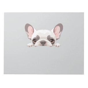 Franse Bulldog Peeking Schattige Schattig Funny An Notitieblok
