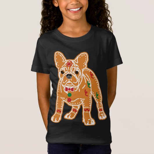 Franse Bulldog peperkoek hond huisdier liefhebbers T-shirt (Voorkant)