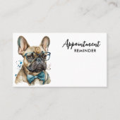 Franse Bulldog Personalized Dog Groomer Pet Care Afsprakenkaartje (Voorkant)