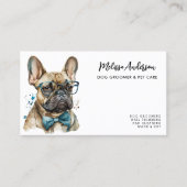 Franse Bulldog Personalized Dog Groomer Pet Care Visitekaartje (Voorkant)