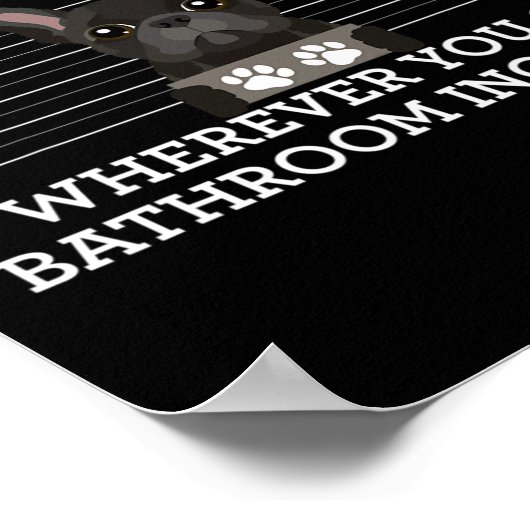 Franse Bulldog persoonlijke stalker franse Hondenl Poster (Hoek)