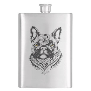 Franse Bulldog Pet Animal Natuur Illustratie Kunst Flacon