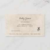 Franse Bulldog Pet Groomer Afspraak Visitekaartje (Achterkant)