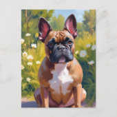 Franse Bulldog Pet Schilderen Dog Art Briefkaart (Voorkant)