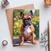 Franse Bulldog Pet Schilderen Dog Art Briefkaart