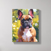 Franse Bulldog Pet Schilderen Dog Art Canvas Afdruk (Voorkant)