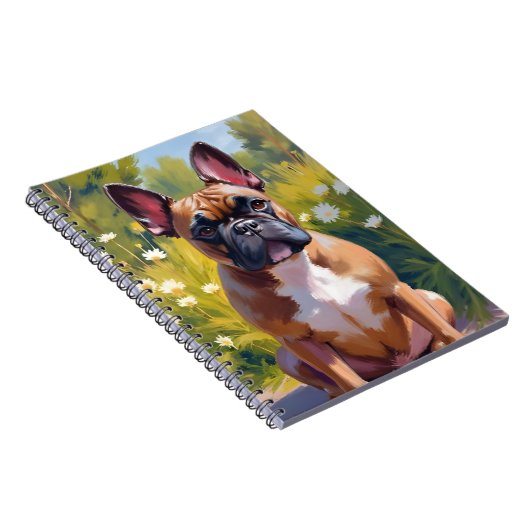 Franse Bulldog Pet Schilderen Dog Art Notitieboek (Rechterzijde)