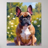 Franse Bulldog Pet Schilderen Dog Art Poster (Voorkant)