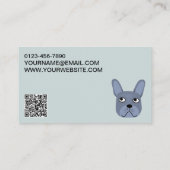Franse Bulldog Pet Services QR-code Visitekaartje (Achterkant)