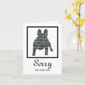 Franse Bulldog Pet Sympathcard Kaart (Gele Bloem)