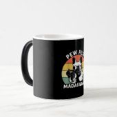 Franse Bulldog Pew Pew Madafakas Crazy Pew Magische Mok (Voorkant links)