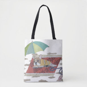 Franse Bulldog, Pied Frenchie, Colorful, Pop, Cute Tote Bag