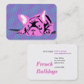 Franse Bulldog Pink Black Visitekaartje (Voorkant / Achterkant)