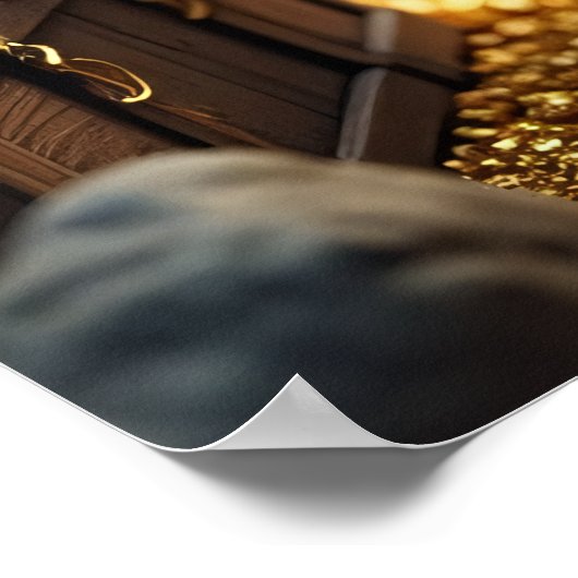 Franse Bulldog Pirate Bold Captain Poster (Hoek)