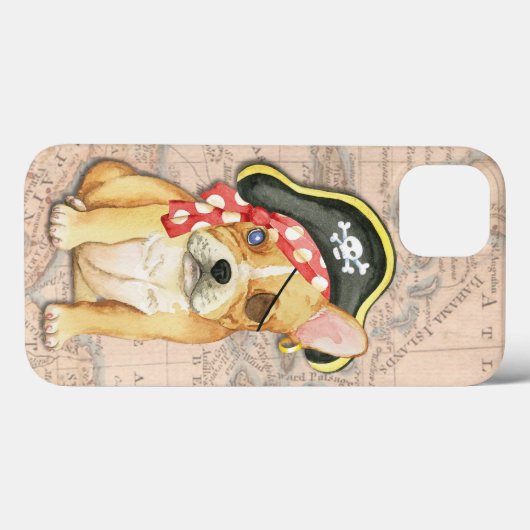 Franse Bulldog Pirate Case-Mate iPhone Case (Achterkant (horizontaal))