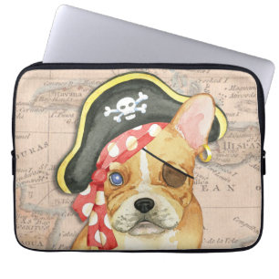 Franse Bulldog Pirate Laptop Sleeve