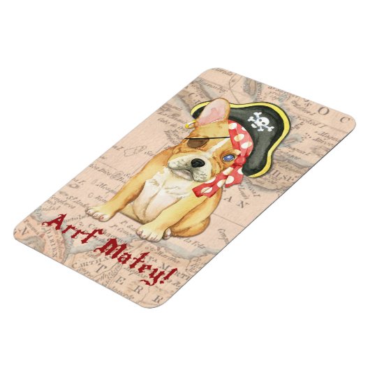 Franse Bulldog Pirate Magneet (Linkerzijde)