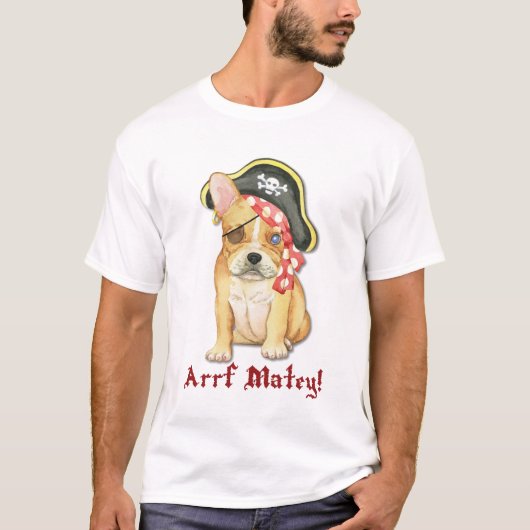 Franse Bulldog Pirate T-shirt (Voorkant)