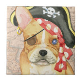 Franse Bulldog Pirate Tegeltje (Voorkant)