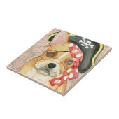 Franse Bulldog Pirate Tegeltje (Zijkant)