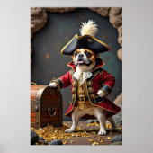 Franse Bulldog Pirate Treasure Guardian Poster (Voorkant)