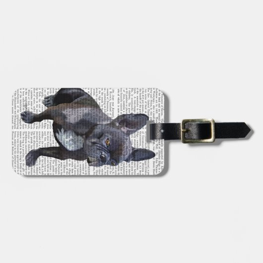 Franse Bulldog Plain Bagagelabel (Voorkant horizontaal)