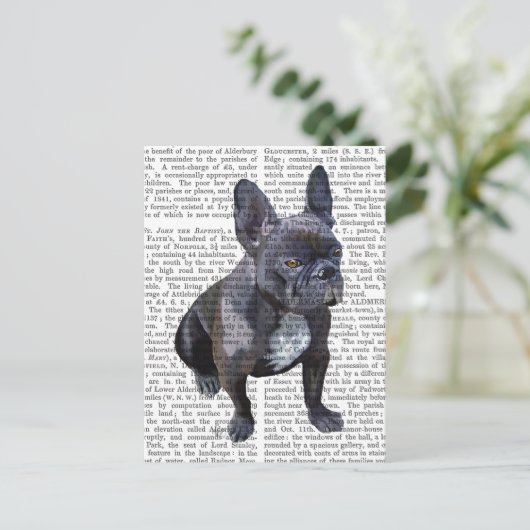 Franse Bulldog Plain Briefkaart (Staand voorkant)