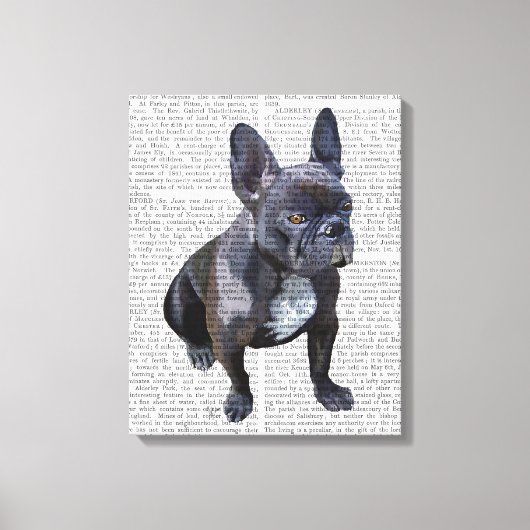 Franse Bulldog Plain Canvas Afdruk (Voorkant)