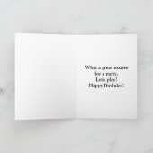 Franse Bulldog Plato Happy Birthday Kaart (Binnen)