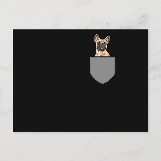 Franse Bulldog Pocket Briefkaart (Voorkant)
