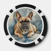 Franse Bulldog Poker Chips (Achterkant)