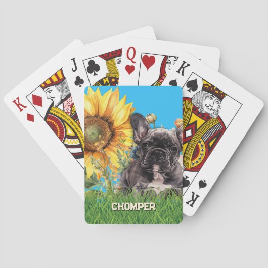 Franse Bulldog  Pokerkaarten (Achterkant)