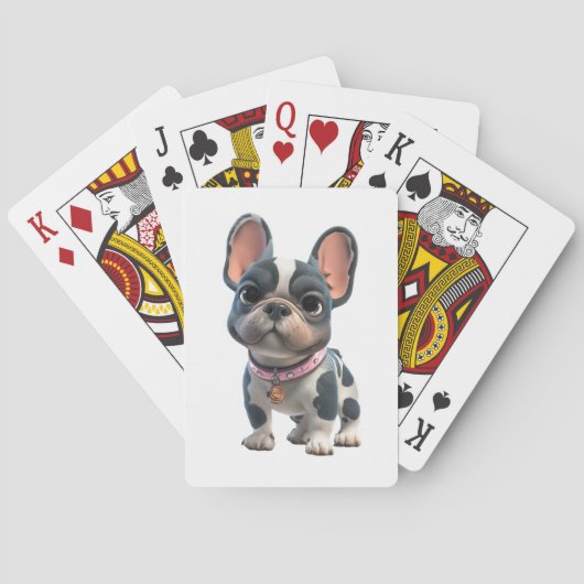 Franse Bulldog  Pokerkaarten (Achterkant)