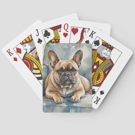 Franse Bulldog Pokerkaarten (Achterkant)