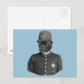  Franse Bulldog Policeman Briefkaart (Voorkant / Achterkant)