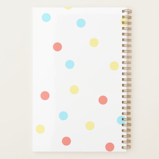 Franse Bulldog Polka Dot Planner (Achterkant)