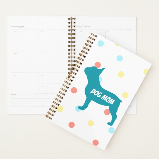 Franse Bulldog Polka Dot Planner (Display)