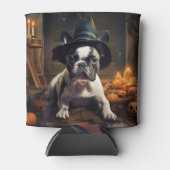 Franse Bulldog pompoenen Halloween eng Blikjeskoeler (Voorkant)