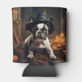 Franse Bulldog pompoenen Halloween eng Blikjeskoeler (Achterkant)
