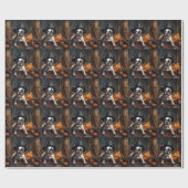 Franse Bulldog pompoenen Halloween eng Cadeaupapier (Vlak)