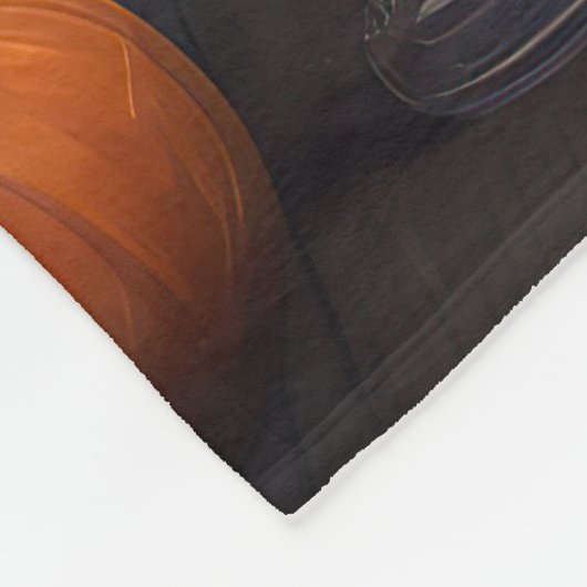 Franse Bulldog pompoenen Halloween eng Fleece Deken (Hoek)