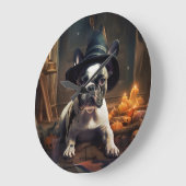 Franse Bulldog pompoenen Halloween eng Grote Klok (Hoek)
