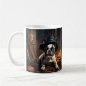 Franse Bulldog pompoenen Halloween eng Koffiemok (Links)