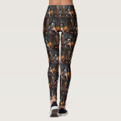 Franse Bulldog pompoenen Halloween eng Leggings (Achterkant)