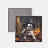 Franse Bulldog pompoenen Halloween eng Magneet (Voorkant / Achterkant)