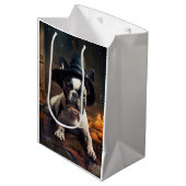 Franse Bulldog pompoenen Halloween eng Medium Cadeauzakje (Voorkant Gekanteld)
