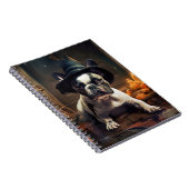 Franse Bulldog pompoenen Halloween eng Notitieboek (Rechterzijde)