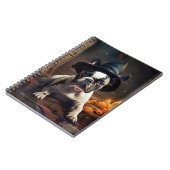 Franse Bulldog pompoenen Halloween eng Notitieboek (Linkerzijde)